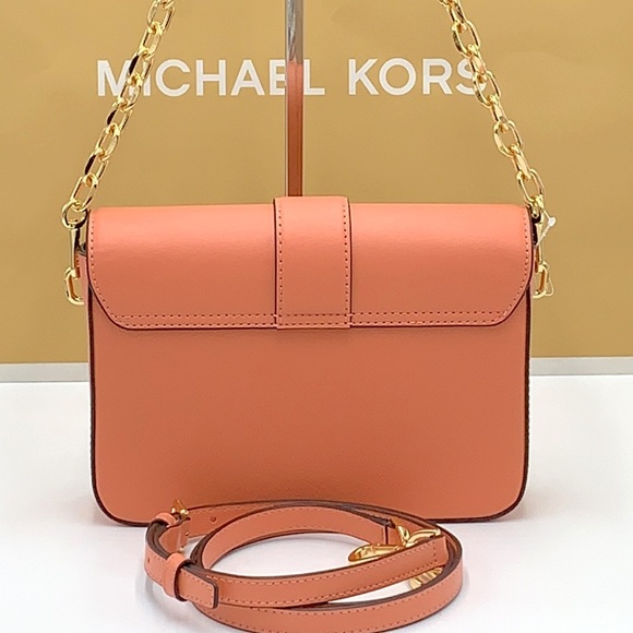 MICHAEL KORS CARMEN MEDIUM CONVERTIBLE SHOULDER BAG SHERBERT COLOR - Picture 3 of 16